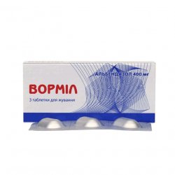 Вормил (аналог Альдазол, Альбендазол) жевательные таблетки 400 мг N3 в Тольятти и области фото